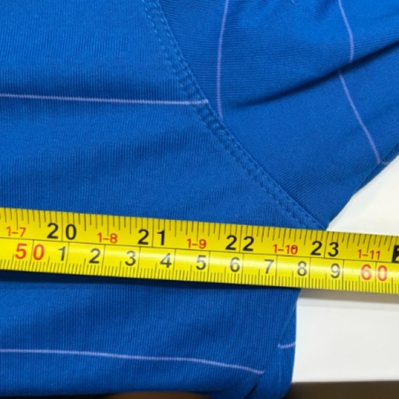 Nike Dri Fit Golf Men's Long Sleeve 1/4 Zip Blue Striped Shirt Size XL - Picture 8 of 12